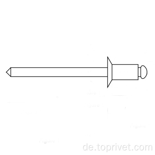 Edelstahl/Stahl Counterunk Open End Blind Nieten